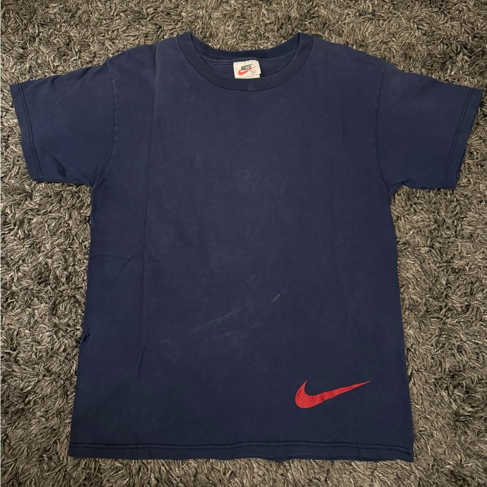 Vintage Nike Skate Navy Blue Tee Youth XL
